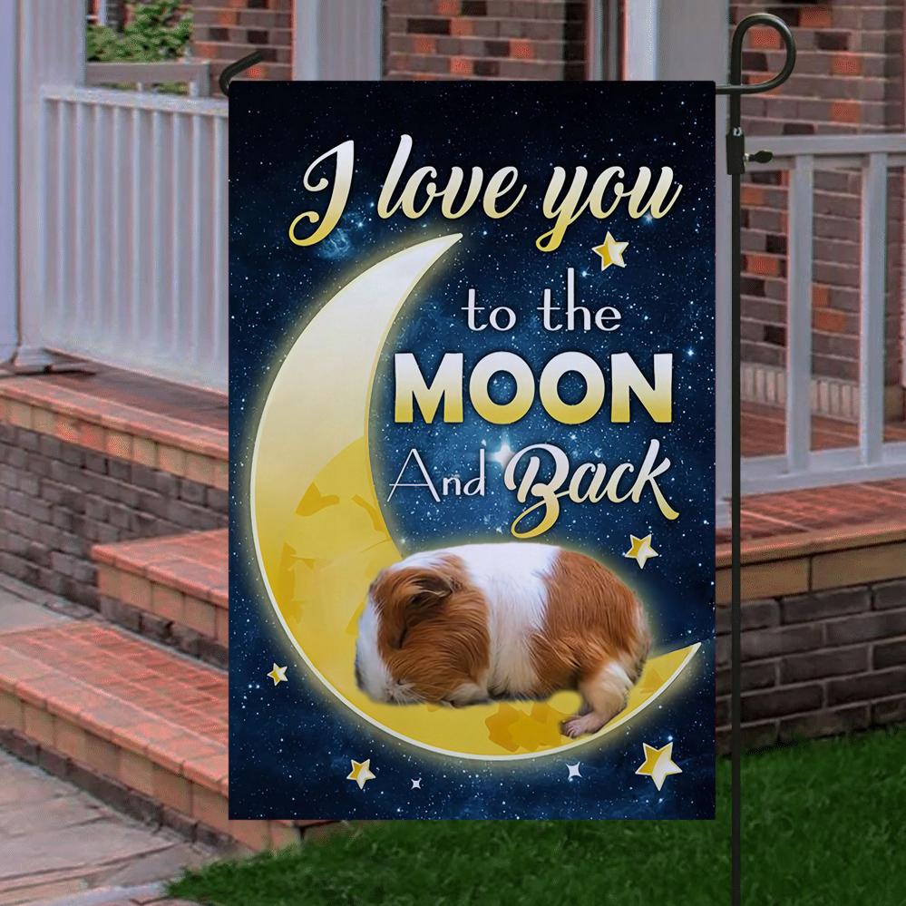 Guinea Pig I Love You To The Moon And Back Garden Flag