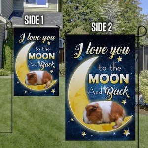 Guinea Pig I Love You To The Moon And Back Garden Flag