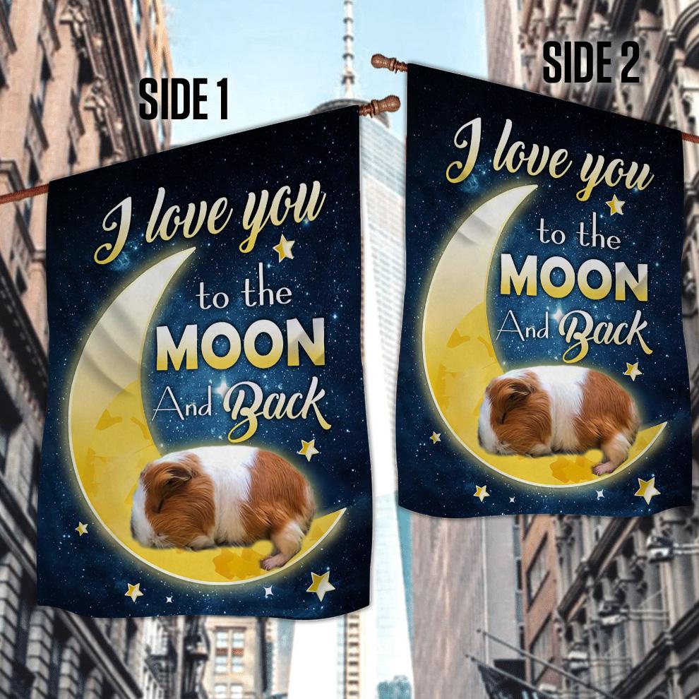 Guinea Pig I Love You To The Moon And Back Garden Flag