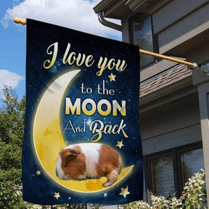Guinea Pig I Love You To The Moon And Back Garden Flag