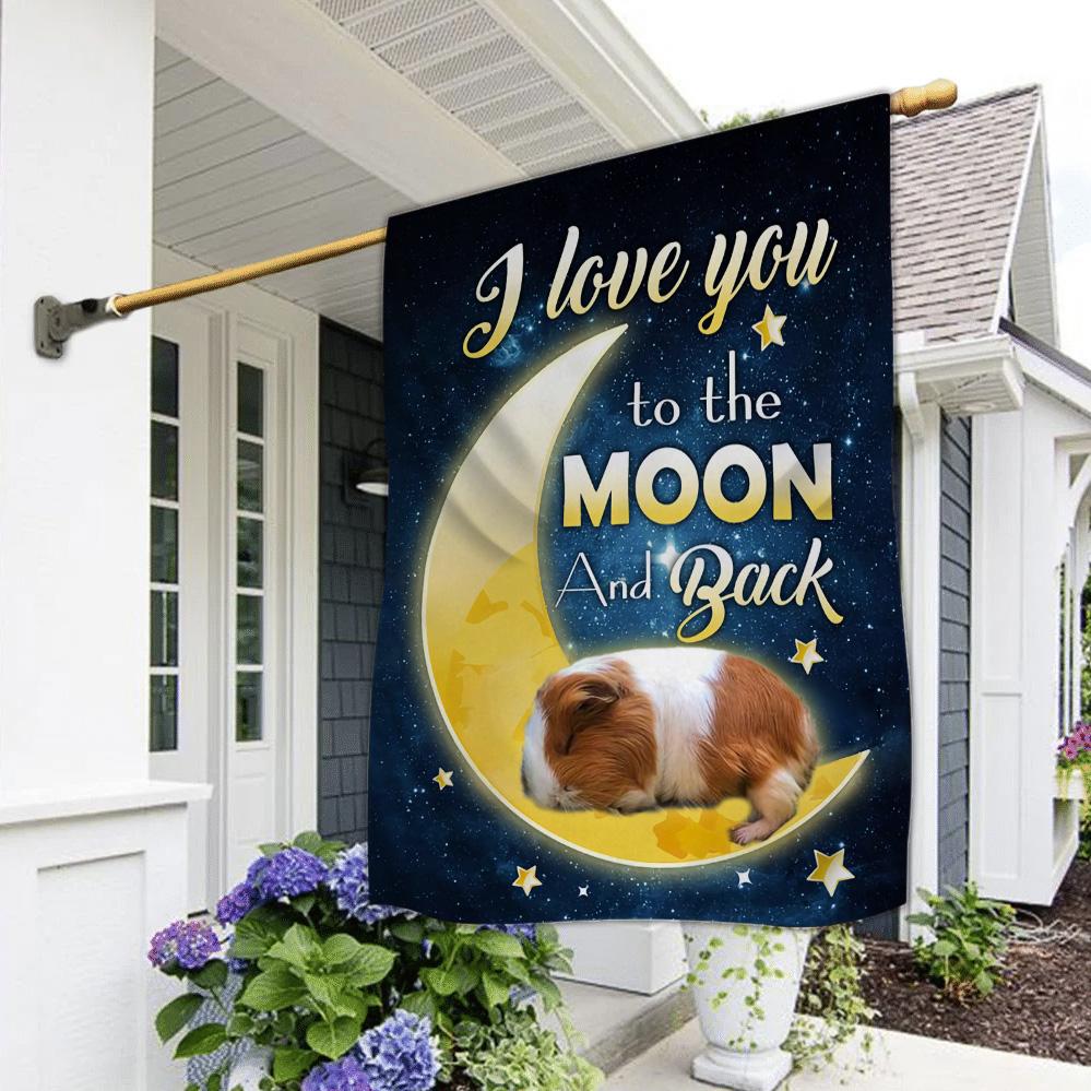 Guinea Pig I Love You To The Moon And Back Garden Flag
