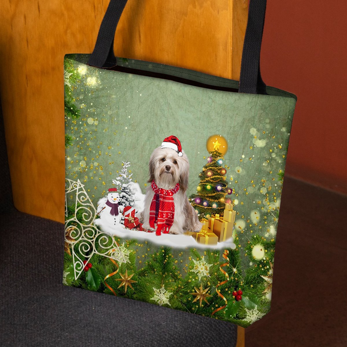 Havanese Merry Christmas Tote Bag