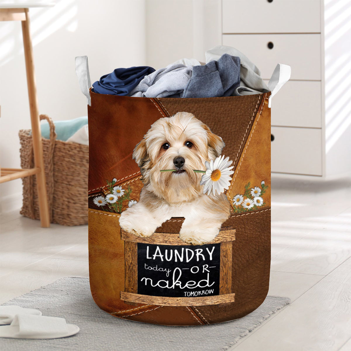 Havanese Laundry Today Or Naked Tomorrow Laundry Basket