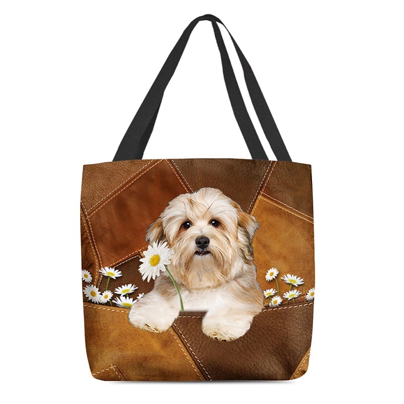 Havanese Holding Daisy  All Over Printed Tote Bag