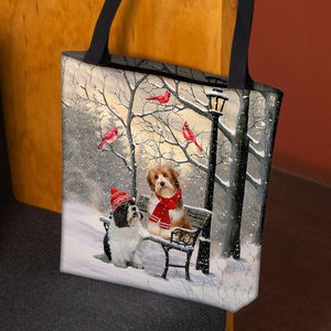 Havanese Hello Christmas/Winter/New Year Tote Bag