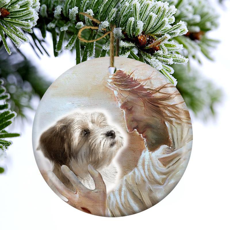 New Release -Havanese With God Porcelain/Ceramic Ornament