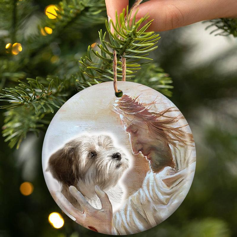 New Release -Havanese With God Porcelain/Ceramic Ornament