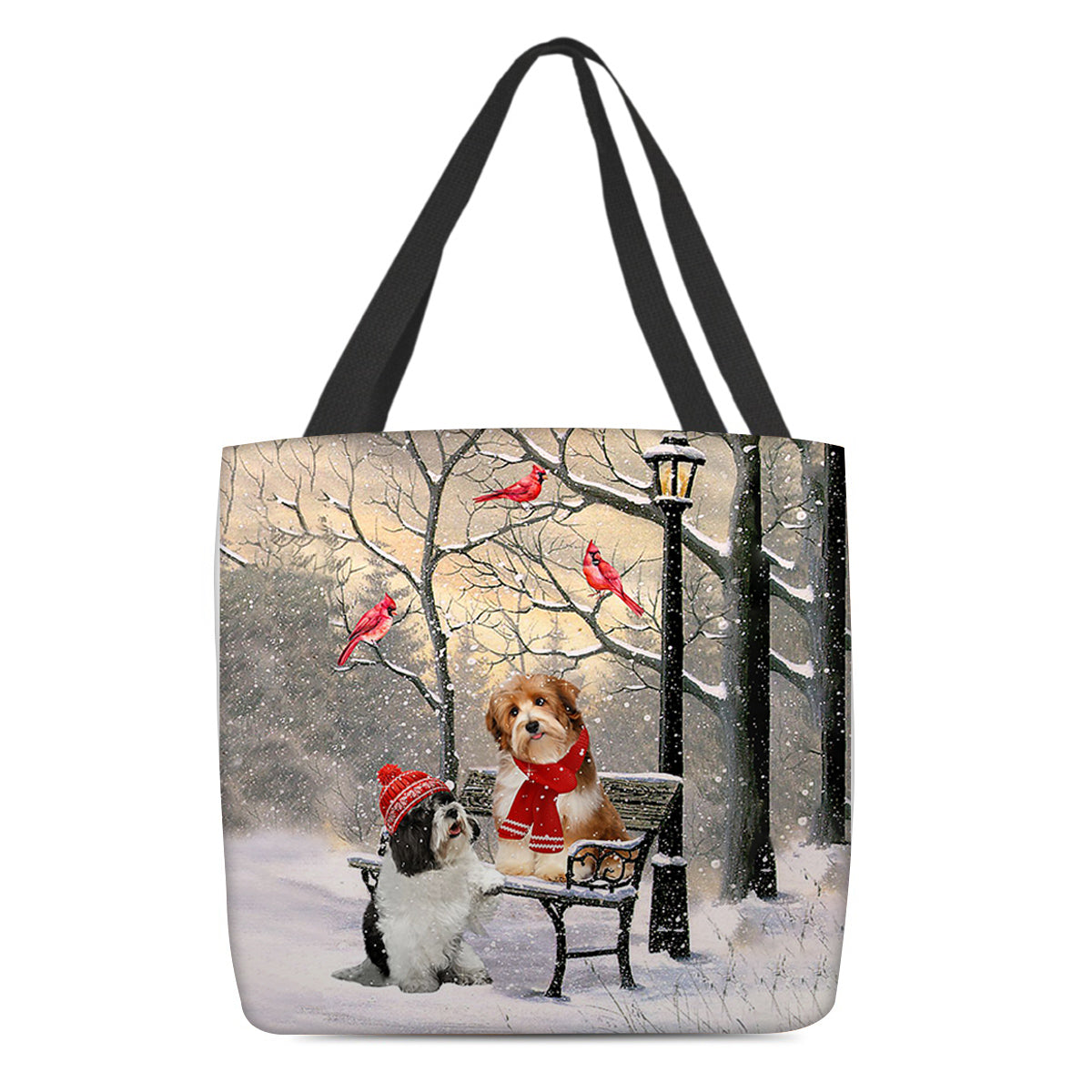 Havanese Hello Christmas/Winter/New Year Tote Bag