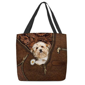 Havanese Holding Daisy Tote Bag