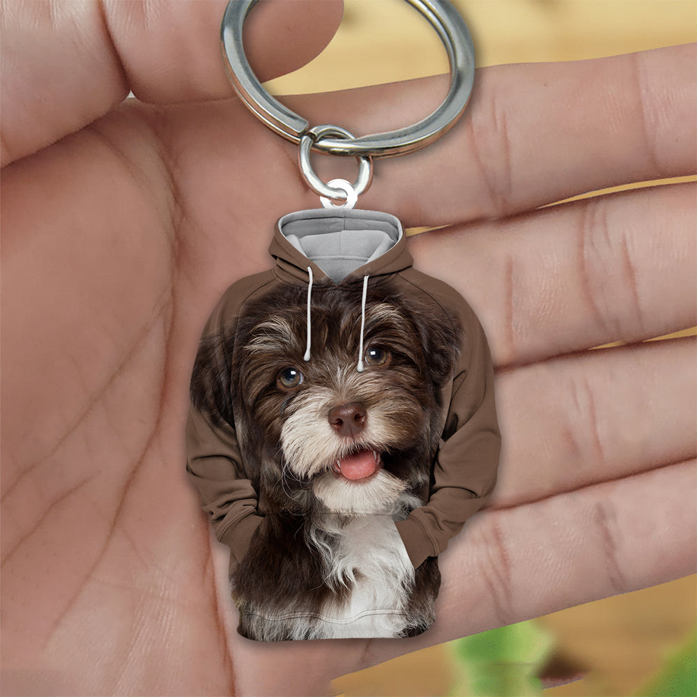 Havanese 3D Graphic Hoodie Acrylic Keychain