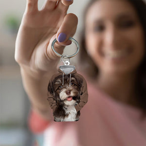 Havanese 3D Graphic Hoodie Acrylic Keychain