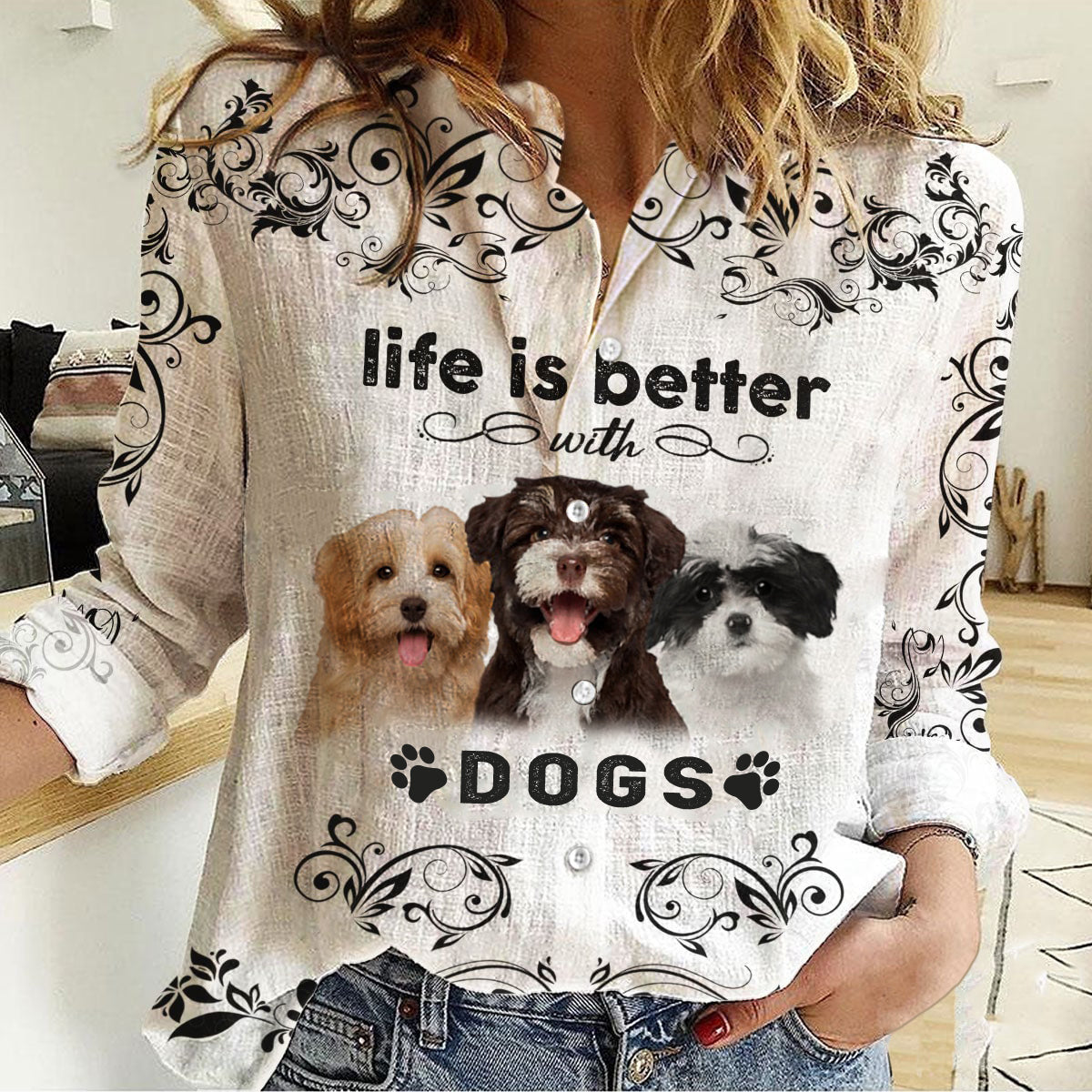 Havanese -Life Is Better With Dogs Women's Long-Sleeve Shirt