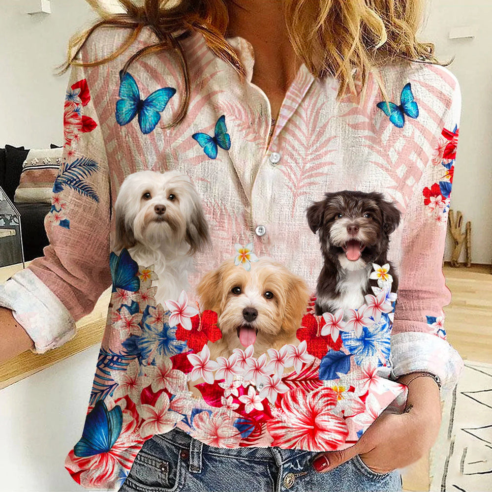 Havanese Floral Casual Shirt