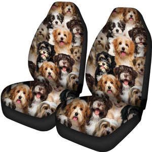 A Bunch Of Havaneses Car Seat Cover
