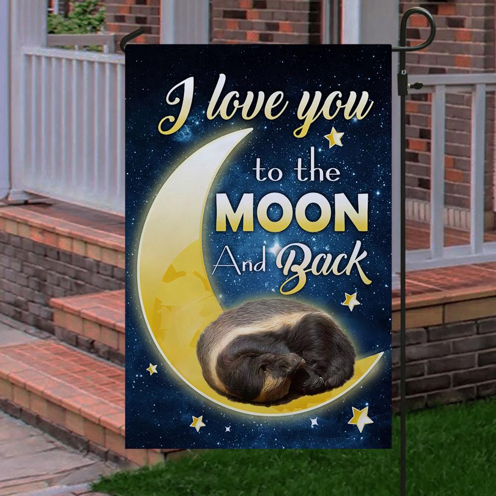 Honey Badger I Love You To The Moon And Back Garden Flag