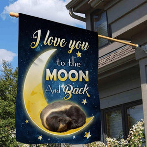 Honey Badger I Love You To The Moon And Back Garden Flag