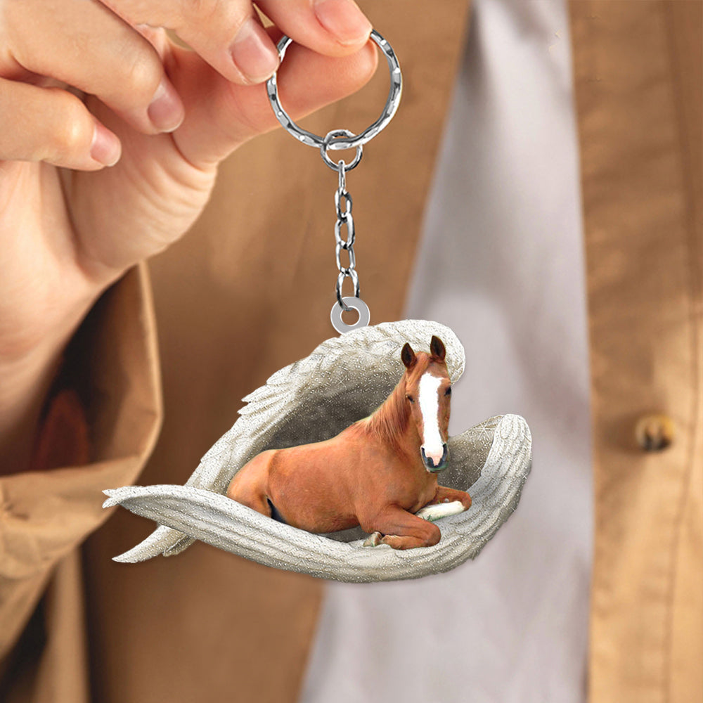Horse 2 Sleeping Angel Acrylic Keychain