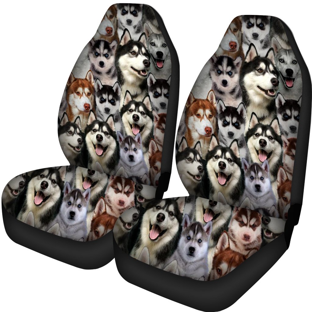 A Bunch Of Huskies Car Seat Cover