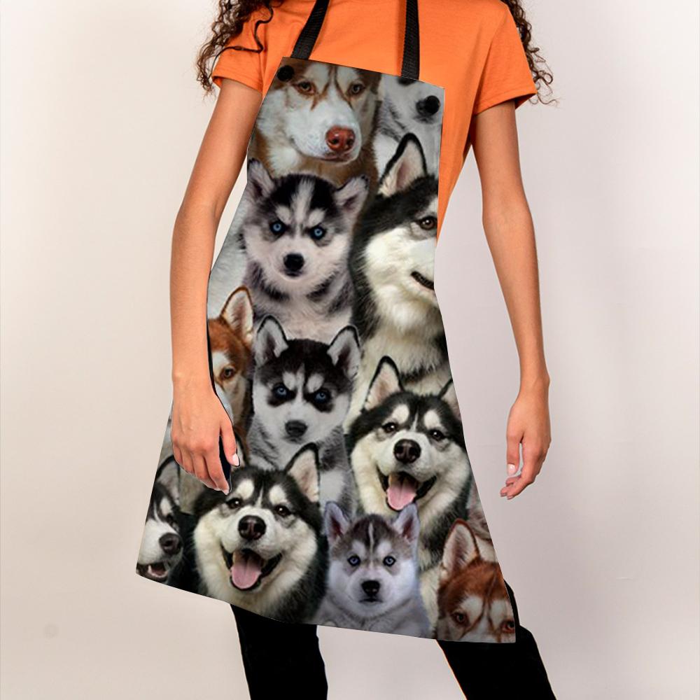 A Bunch Of Huskies Apron/Great Gift Idea For Christmas