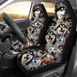 A Bunch Of Huskies Car Seat Cover