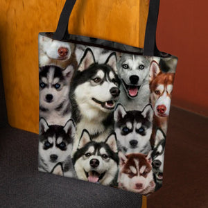 A  Bunch Of Huskies Tote Bag