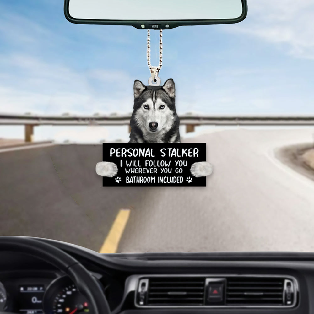 Husky  Personal Stalker Car Hanging Ornament