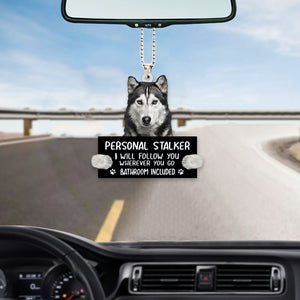 Husky  Personal Stalker Car Hanging Ornament
