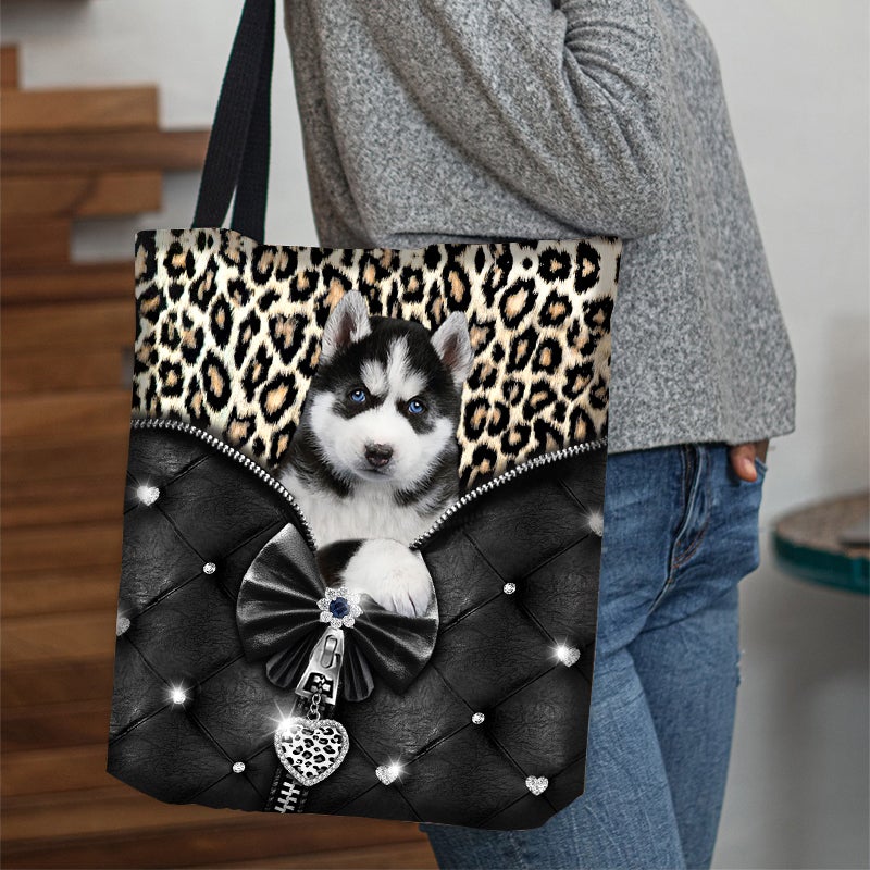 2022 New Release Husky All Over Printed Tote Bag