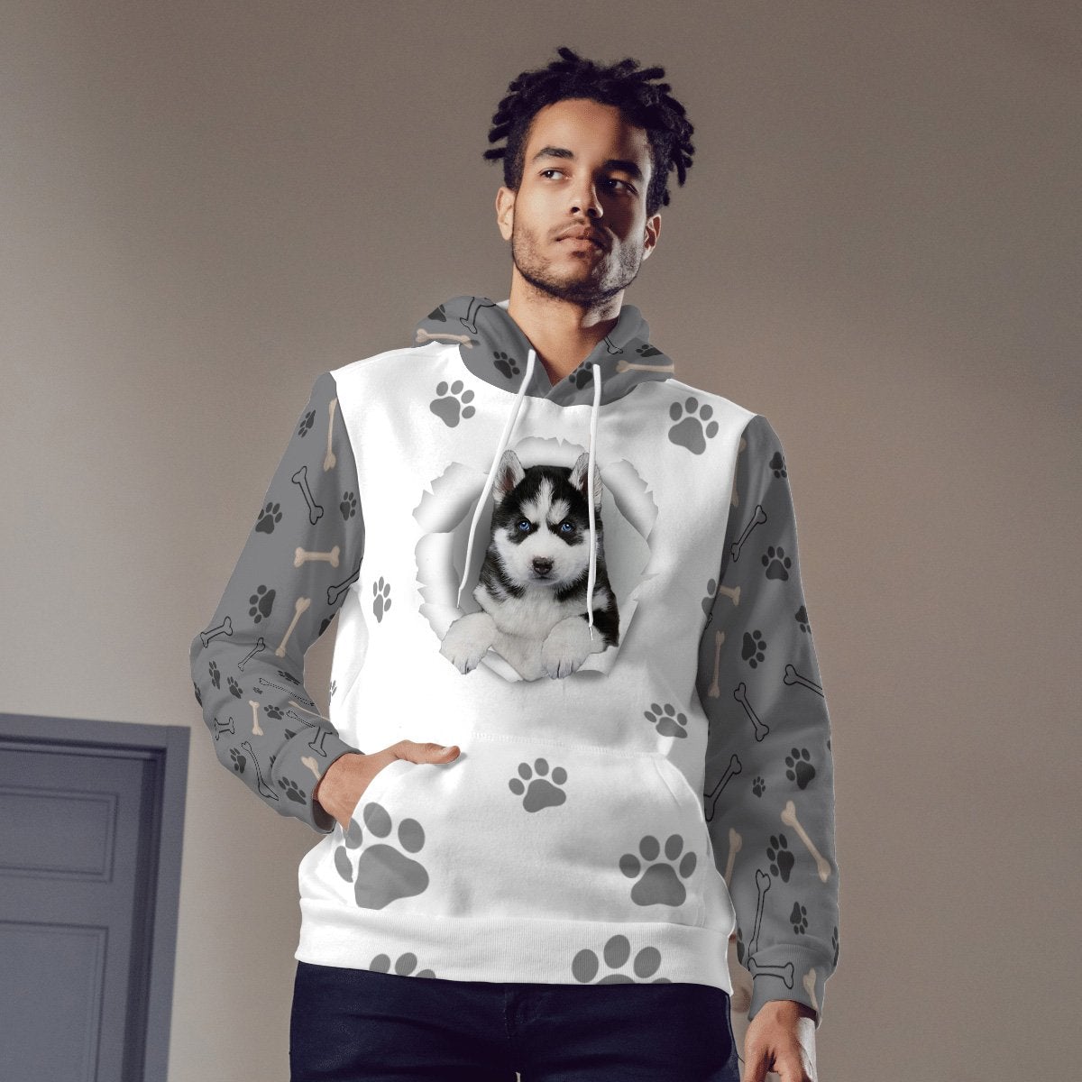 Husky-Paw Dog Unisex Hoodie