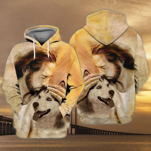 Husky With God Unisex Hoodie
