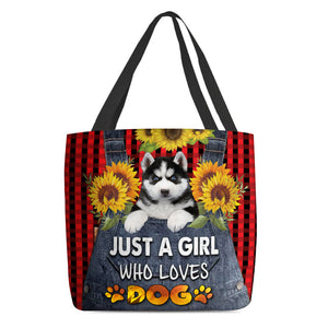 Husky-Just A Girl Who Loves Dog Tote Bag
