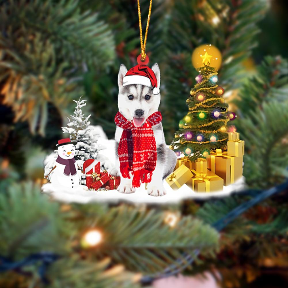 Husky Christmas Ornament