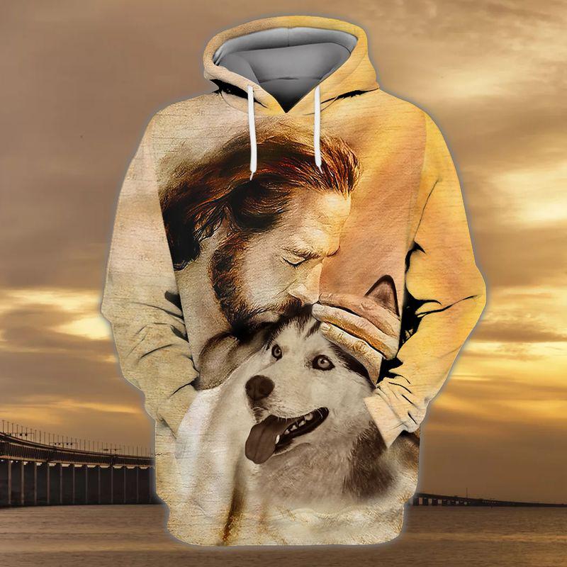 Husky With God Unisex Hoodie