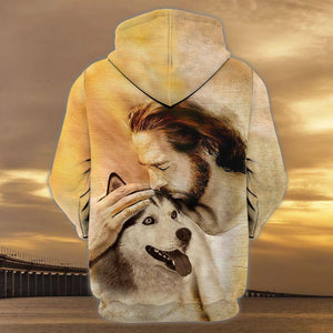 Husky With God Unisex Hoodie