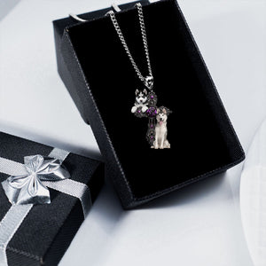 Husky Pray For God Stainless Steel Necklace
