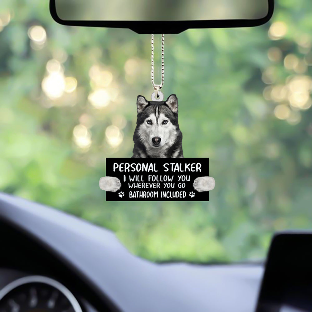 Husky  Personal Stalker Car Hanging Ornament