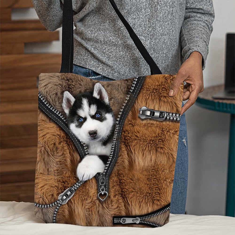 Husky All Over Printed Tote Bag