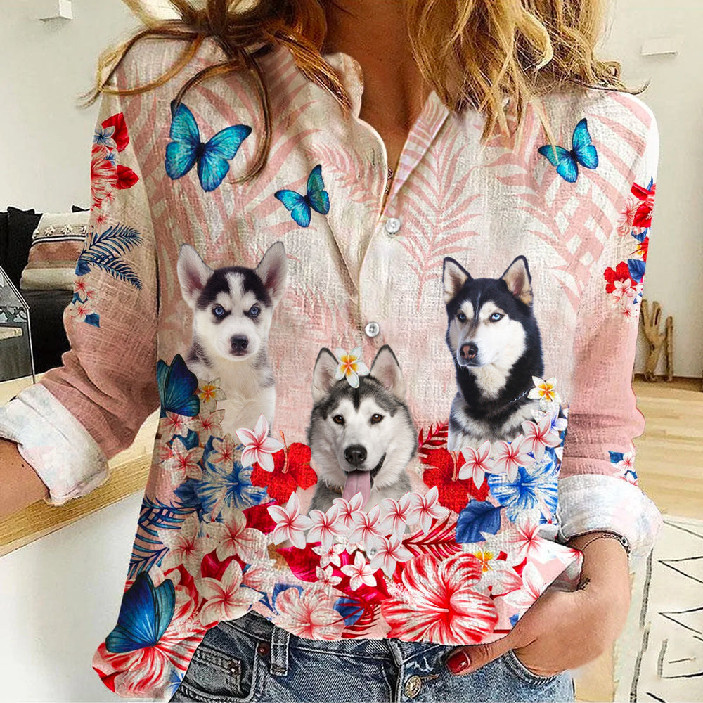Husky Floral Casual Shirt