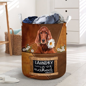 Irish Setter Laundry Today Or Naked Tomorrow Laundry Basket