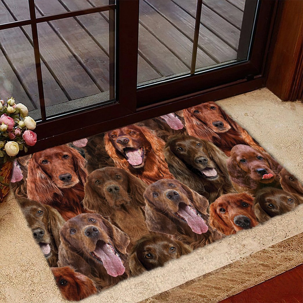 A Bunch Of Irish Setters Doormat