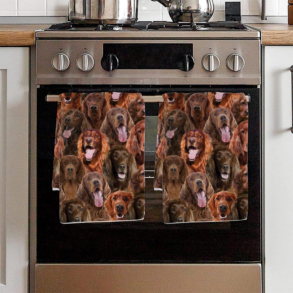A Bunch Of Irish Setters Kitchen Towel