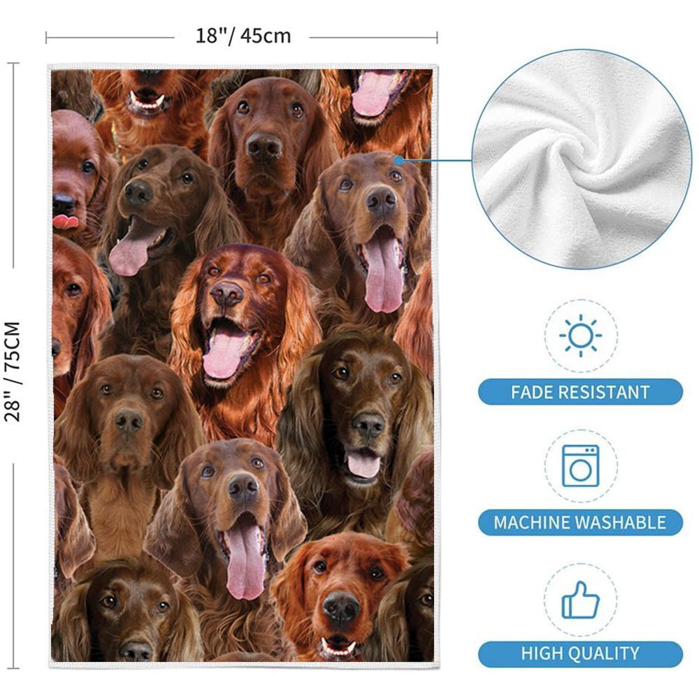 A Bunch Of Irish Setters Kitchen Towel