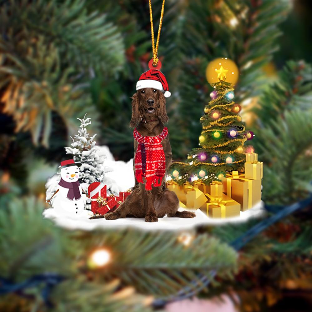 Irish setter Christmas Ornament