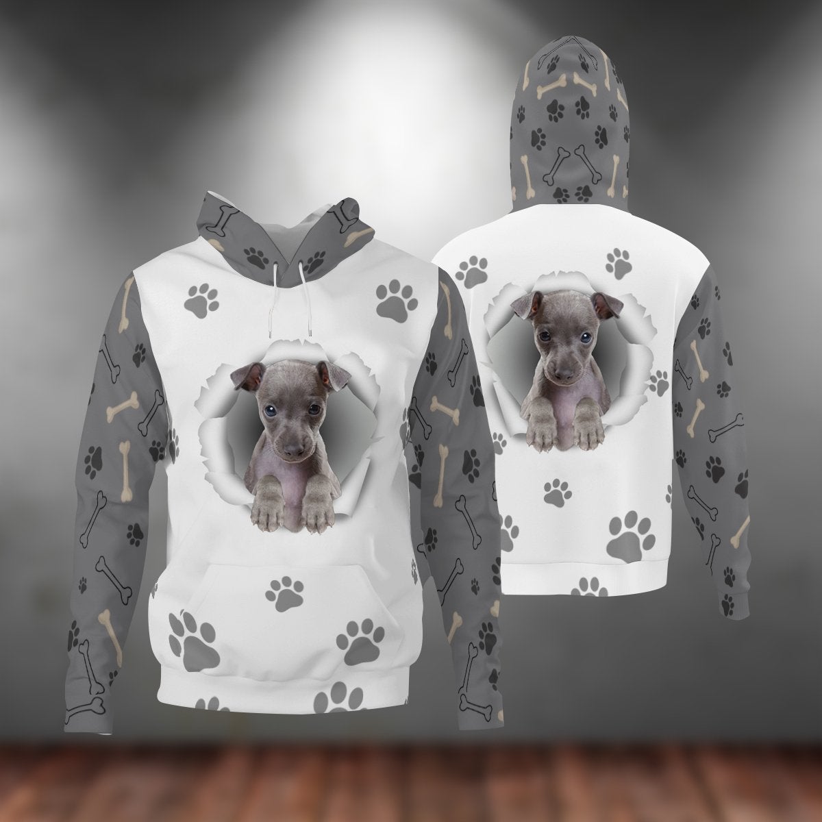 Italian Greyhound-Paw Dog Unisex Hoodie
