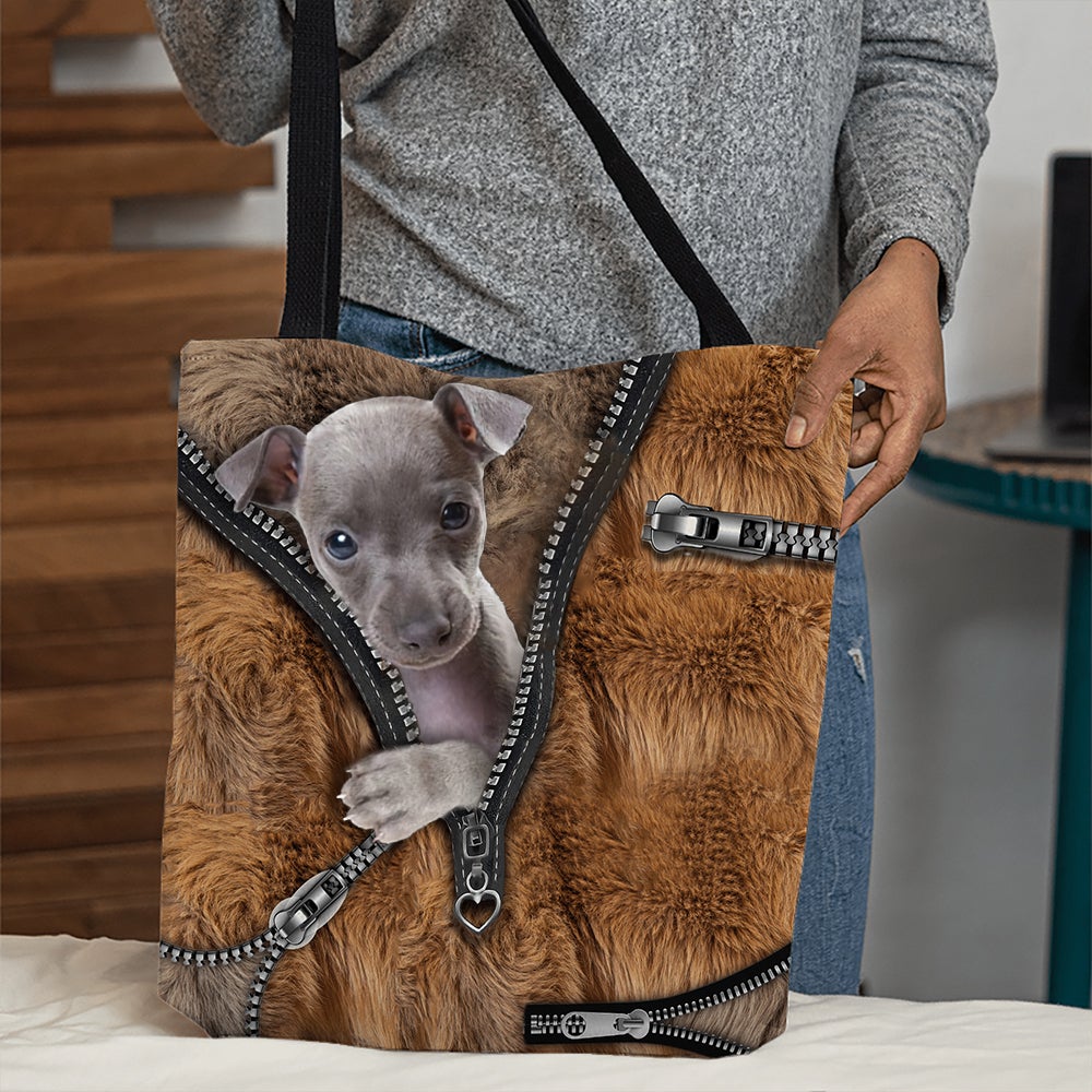 Italian Greyhound All Over Printed Tote Bag