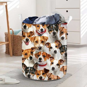 A Bunch Of Jack Russell Terriers Laundry Basket