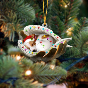 Jack Russell Terrier Sleeping Angel In God Hand Christmas Ornament