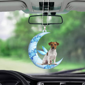 Jack Russell Terrier Angel From The Moon Car Hanging Ornament