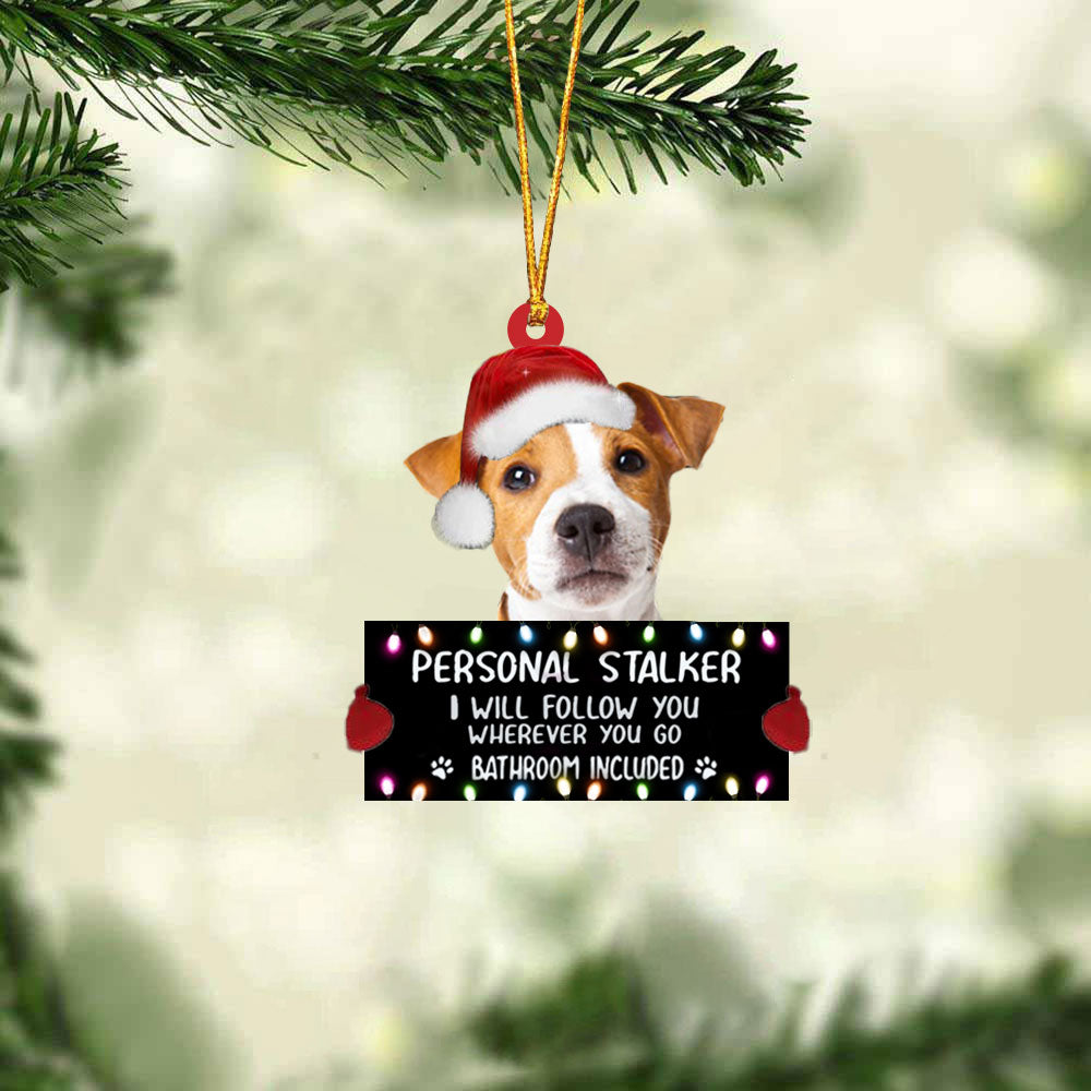 Jack Russell Terrier02 Personal Stalker Christmas Hanging Ornament