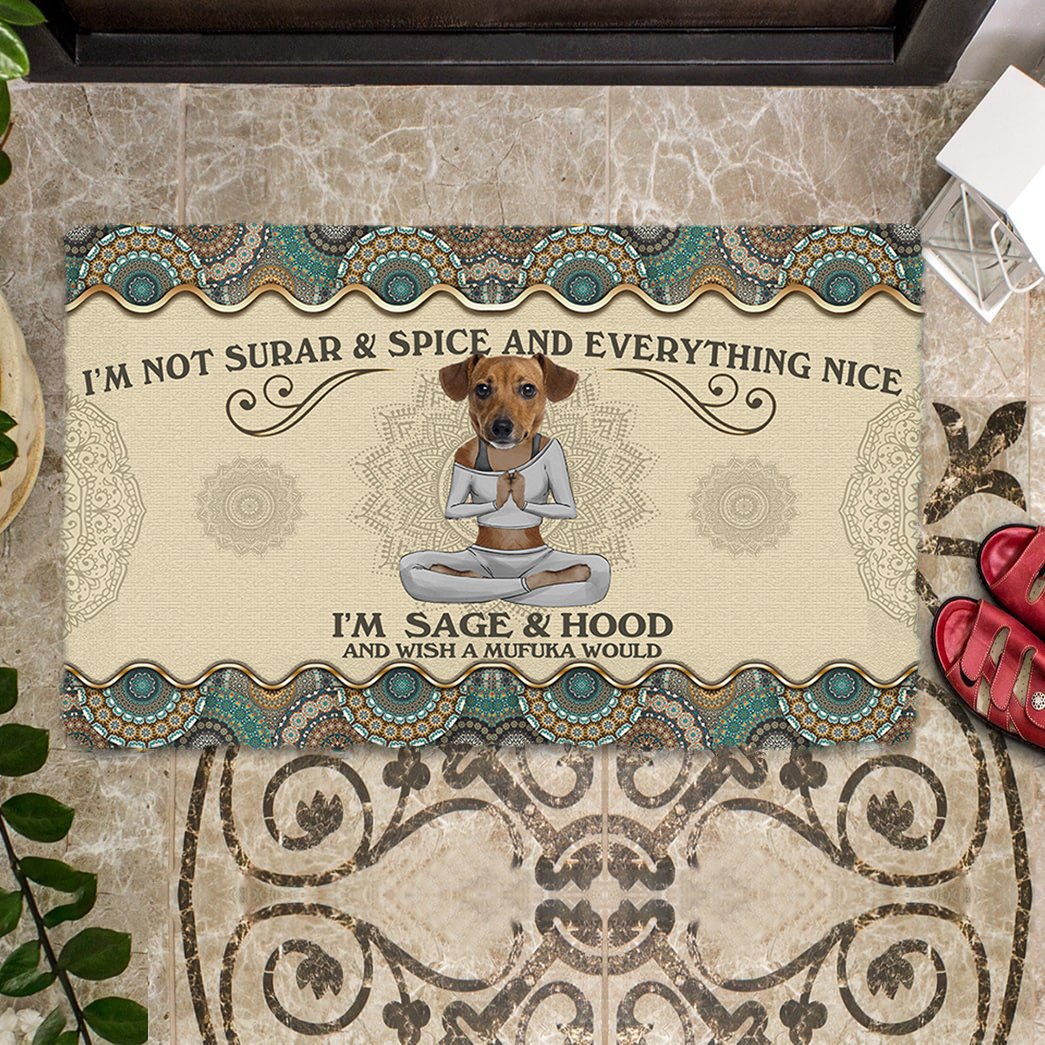 Wish A Mufuka Would-Jack Russell Terrier Doormat